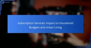 Subscription Services: Impact on Household Budgets and Urban Living