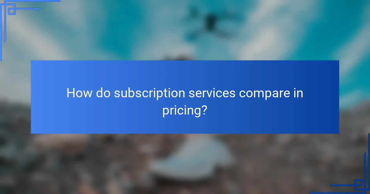 How do subscription services compare in pricing?